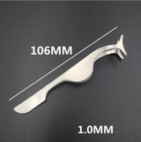 White Powder Coated Eyelash Applicator Tweezers