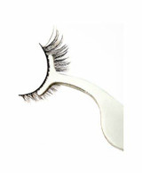 White Powder Coated Eyelash Applicator Tweezers