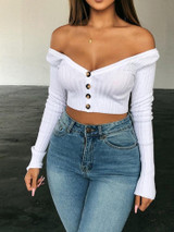 Sexy Solid Color Crop Top