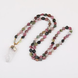 Natural Tourmaline Stone Beads Necklace