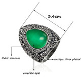 Green Opal Antique Ring