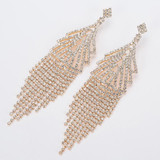Rhinestone Crystal Long Dangle Earrings