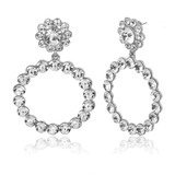 Round Pearl Gold Silver Trendy Earrings