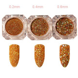 Nail Glitter Gold Silver Laser Powder