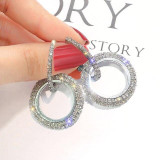 Round Dangle Drops Elegant Earrings