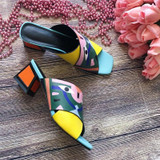 Fashion Prints Leather High Heel Pumps