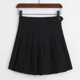 High Waist Pleated Mini Skirt