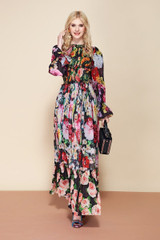 Floral Print Long Sleeve Elegant Maxi Dress Floral Print Long Sleeve Elegant Maxi Dress