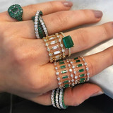 Luxury Stackable Cubic Zircon Statement Rings