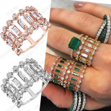 Luxury Stackable Cubic Zircon Statement Rings