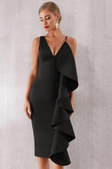 Ruffles Sleeveless Bodycon Dress