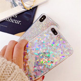 Glitter Laser Soft Clear iPhone Case