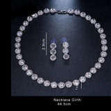 Cubic Zircon White Gold Color Wedding Jewelry Sets Cubic Zircon White Gold Color Wedding Jewelry Sets