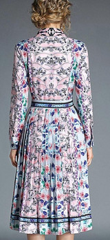 Autumn Colors Elegant Short Vintage Dress