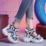 Peep-Toe Platform Heel Casual Sandals