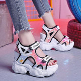Peep-Toe Platform Heel Casual Sandals