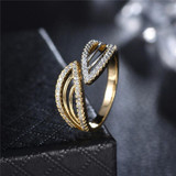Resizable Open Crystal Ring