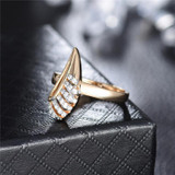 Vintage Gold Finger Crystal Finger Ring
