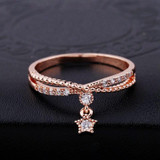 Small Star Pendant Cute Ring