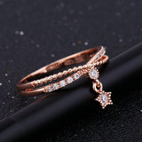 Small Star Pendant Cute Ring