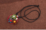 Handmade Flowers Braided Ethnic Vintage Necklace
