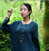 Vintage Tibetan Stones Copper Ethnic Long Necklace