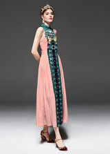 Vintage Style Chinese Style Long Dress
