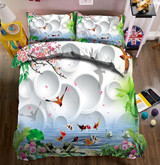 Fashion beautiful street flower 3D bedding set queen Twin Full