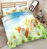 Fashion beautiful street flower 3D bedding set queen Twin Full