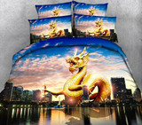 Fashion beautiful street flower 3D bedding set queen Twin Full