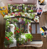 Fashion beautiful street flower 3D bedding set queen Twin Full