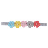 New Colored Flowers Headband Headwear For Girls Baby Elastic Kids Hair Head Band Accessories