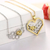 Honeycomb Bee Necklaces