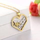 Honeycomb Bee Necklaces