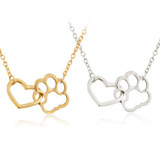 Paw and Heart Necklace