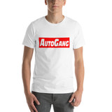 AUTOGANG SAVAGE TAG White Men Short-Sleeve T-Shirt