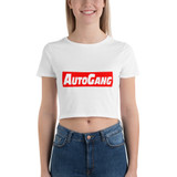 AUTOGANG SAVAGE TAG White Women Crop Tee
