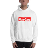 AUTOGANG SAVAGE TAG White Men Hooded Sweatshirt