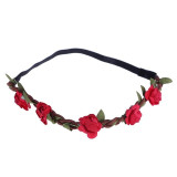 Hot Sale Flower Headband Beautiful Rose Flower Headbands For Girls Bohemian Style Wreath Wedding Floral Garland Hair Accessories Hot Sale Flower Headband Beautiful Rose Flower Headbands For Girls Bohemian Style Wreath Wedding Floral Garland Hair Accessories