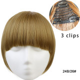 Clip in Bangs Extension Fake Hair Synthetic Clip on Blunt Bang Fringe with Long Sides For Women Natural Flase Black B3 Clip in Bangs Extension Fake Hair Synthetic Clip on Blunt Bang Fringe with Long Sides For Women Natural Flase Black B3