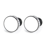 Barbell Titanium Steel Men Stud Earrings