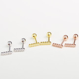 Stick Sterling Silver Single Stud Earrings