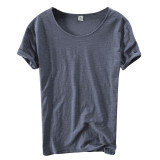 New Fashion Cotton Men T Shirts Summer Breathable Solid Color Short Sleeve O-neck Casual Fitness T-shirt Basic Tee Tops Men 2019