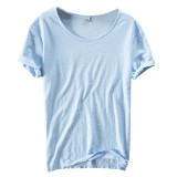 New Fashion Cotton Men T Shirts Summer Breathable Solid Color Short Sleeve O-neck Casual Fitness T-shirt Basic Tee Tops Men 2019
