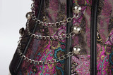 Steampunk Gothic Burlesque Rave Gothic Women Plus Size Purple Corset Bustier