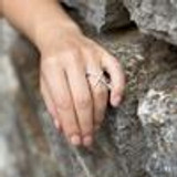 Cubic Zirconia Rhodium Plated Criss Cross Ring