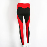 Patchwork Heart Fitness Leggings for Women