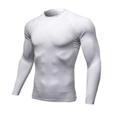 Mens Long Sleeve Quick Dry Compression Fitness Sport Top with Rash guard