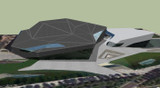 【Famous Architecture Project】Guangzhou opera Sketchup 3d model-Zaha Hadid architects-Architectural 3D model
