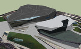 【Famous Architecture Project】Guangzhou opera Sketchup 3d model-Zaha Hadid architects-Architectural 3D model